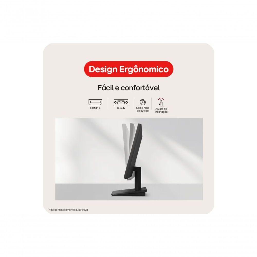 Monitor LG LED Home & Office 20U401A-B Tela 20” HD+, LG Switch, HDMI, VGA, 2ms (GtG), 75Hz, Black Stabilizer - 8