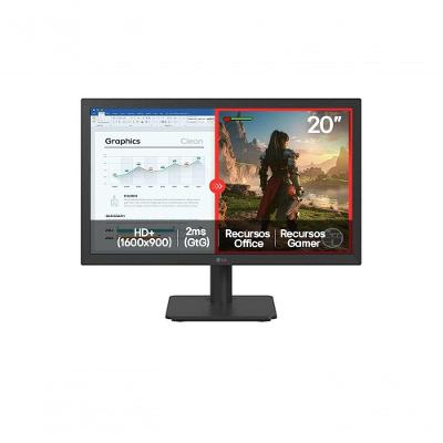 Monitor LG LED Home & Office 20U401A-B Tela 20” HD+, LG Switch, HDMI, VGA, 2ms (GtG), 75Hz, Black Stabilizer