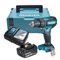 Combo Furadeira-parafusadeira Makita 18v Dhp485rf1j – Bateria 3ah, Carregador E Maleta Mak-pac único - 1