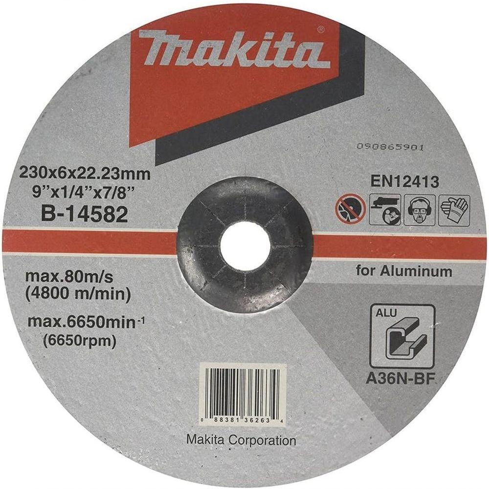Disco De Desbaste 9 230x6.0x22mm Para Alumínio Makita B-14582 - 1