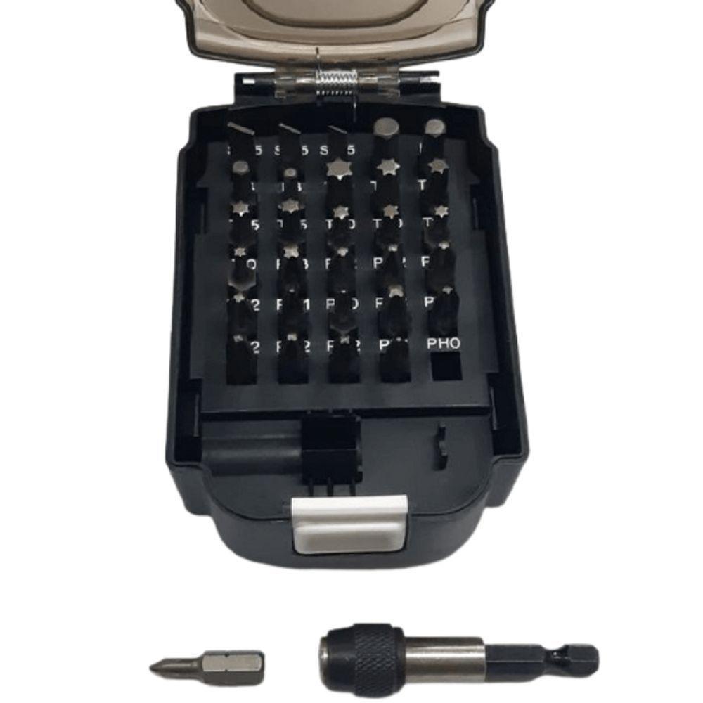Jogo De Pontas Bits Para Parafusadeira Estojo Bateria 31pç Makita B-68317 - 5