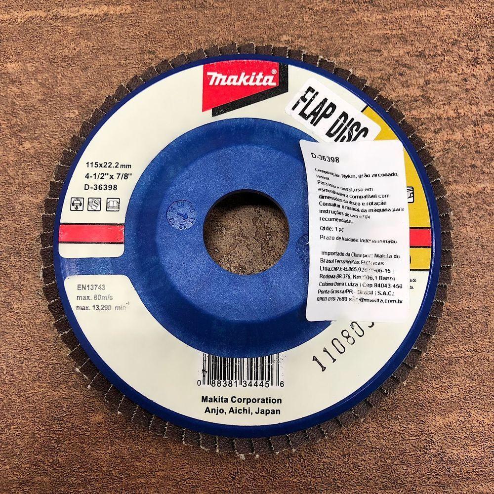 Disco De Lixa Flap 115x22mm Makita D-36398 Grão 80 - 2