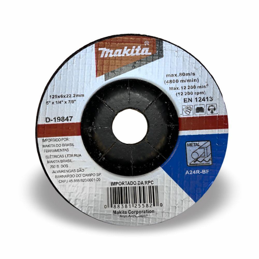 Disco De Desbaste 125x6.4x22mm Aço Makita D-19847 - 2