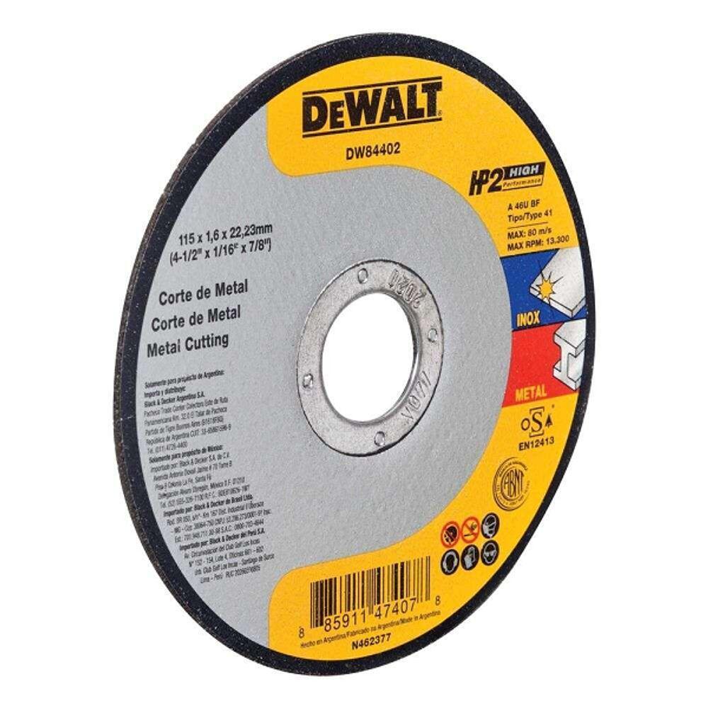 Disco De Corte Fino 4.1-2 Pol 115x1.6x22mm Dewalt Dw84402 - 2