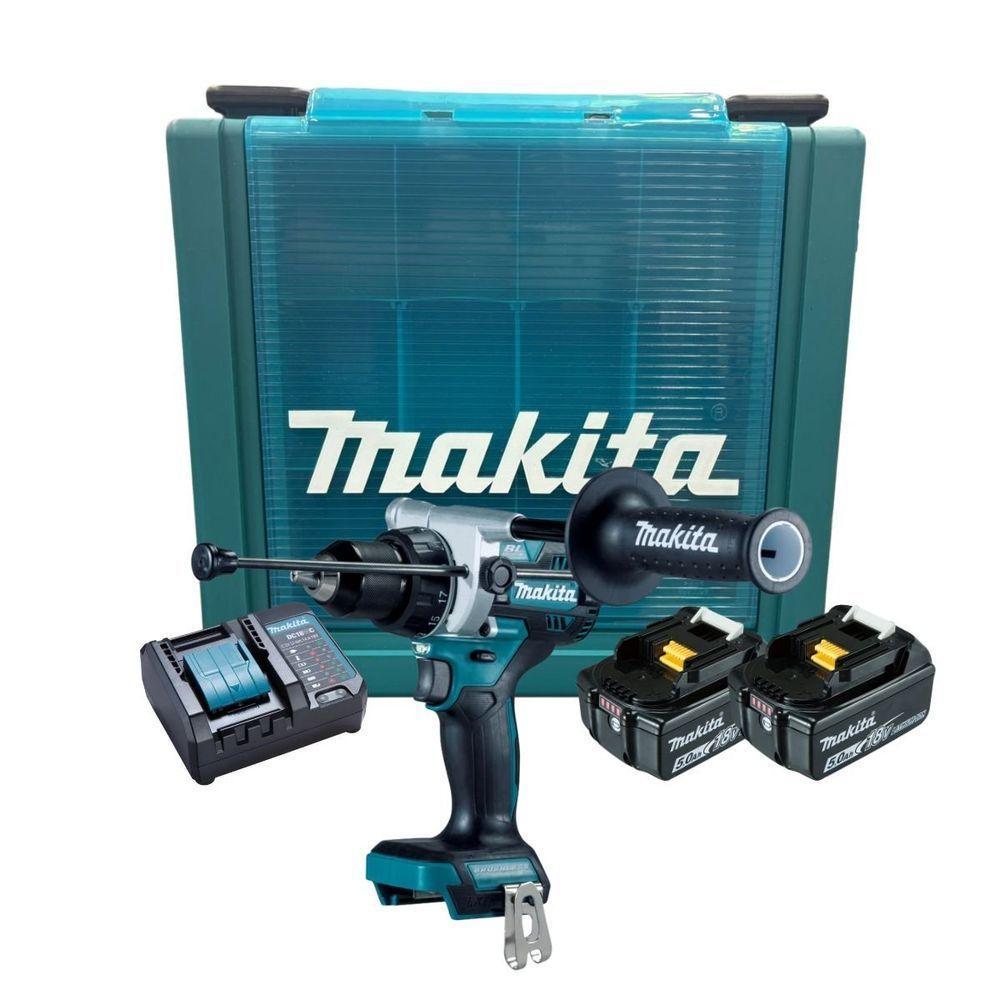 Kit Parafusadeira De Impacto 1-2 Dhp486z + 2 Baterias 18v 5ah + Carregador Dc18wc + Maleta Makita - 1