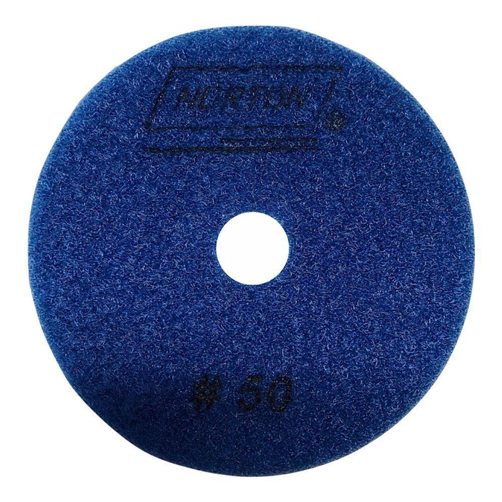Disco Diamantado Flexível Para Polimento 100mm Grão 50 Azul Norton - 1