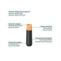 Moedor Tramontina De Sal E Pimenta Realce 19,7cm Preto Em Madeira Seringueira - 3