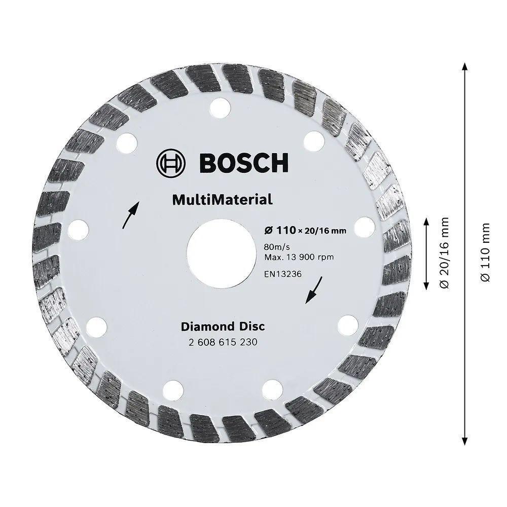 Disco Diamantado Turbo 110x20mm Bosch 2608615230000 – Corte Preciso E Resistente Multimaterial Profi - 3