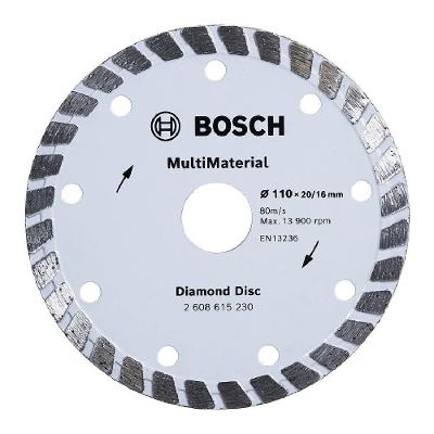 Disco Diamantado Turbo 110x20mm Bosch 2608615230000 – Corte Preciso E Resistente Multimaterial Profi
