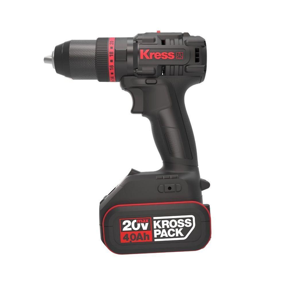 Parafusadeira-furadeira De Impacto 20v Kress Kuc30.1 Bl Motor – Combo Completo, Potente E Profission - 2