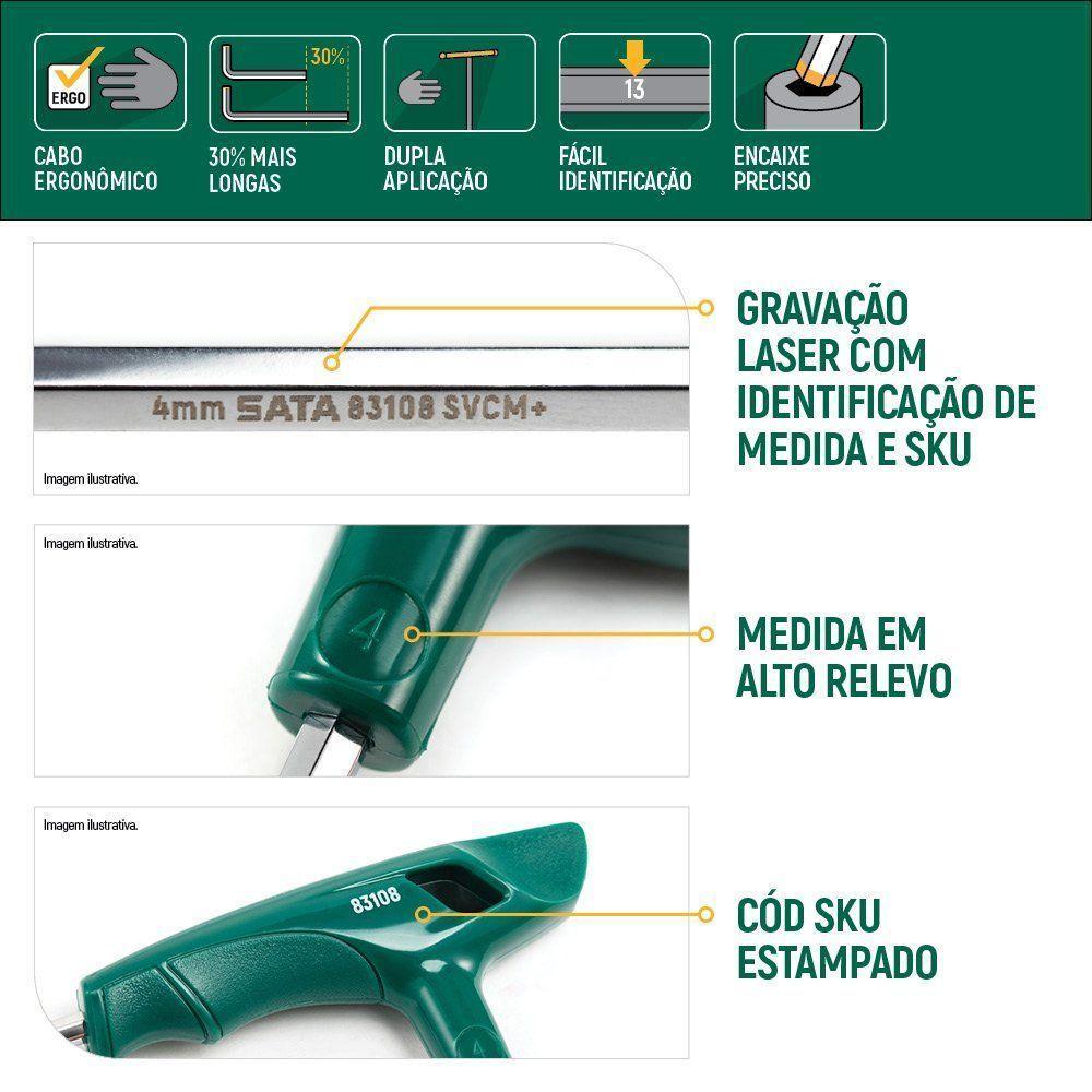 Chave Allen Abaulada Cabo T 4mm Sata St83108sc - 3