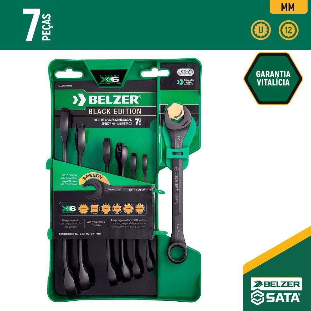 Jogo De Chave Combinada Belzer Speedy X6 8 - 17 Mm Com 7 Peças - Cx6rwm7b - 2