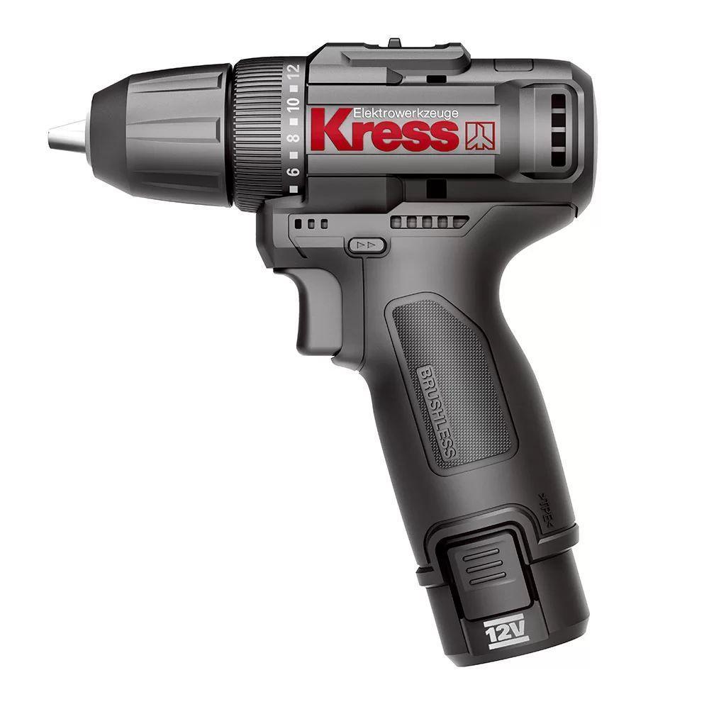 Parafusadeira-furadeira à Bateria 12v 10mm Kress Kua12.1 Brushless – Potente E Precisa - 2