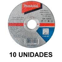 Disco De Corte 5 Pol 125x2.5x22mm P-metais Makita D-19934 - 10 Unidades - 1