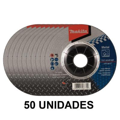 Disco De Desbaste Para Aço 115mm Makita D-74485 - 50 Unidades