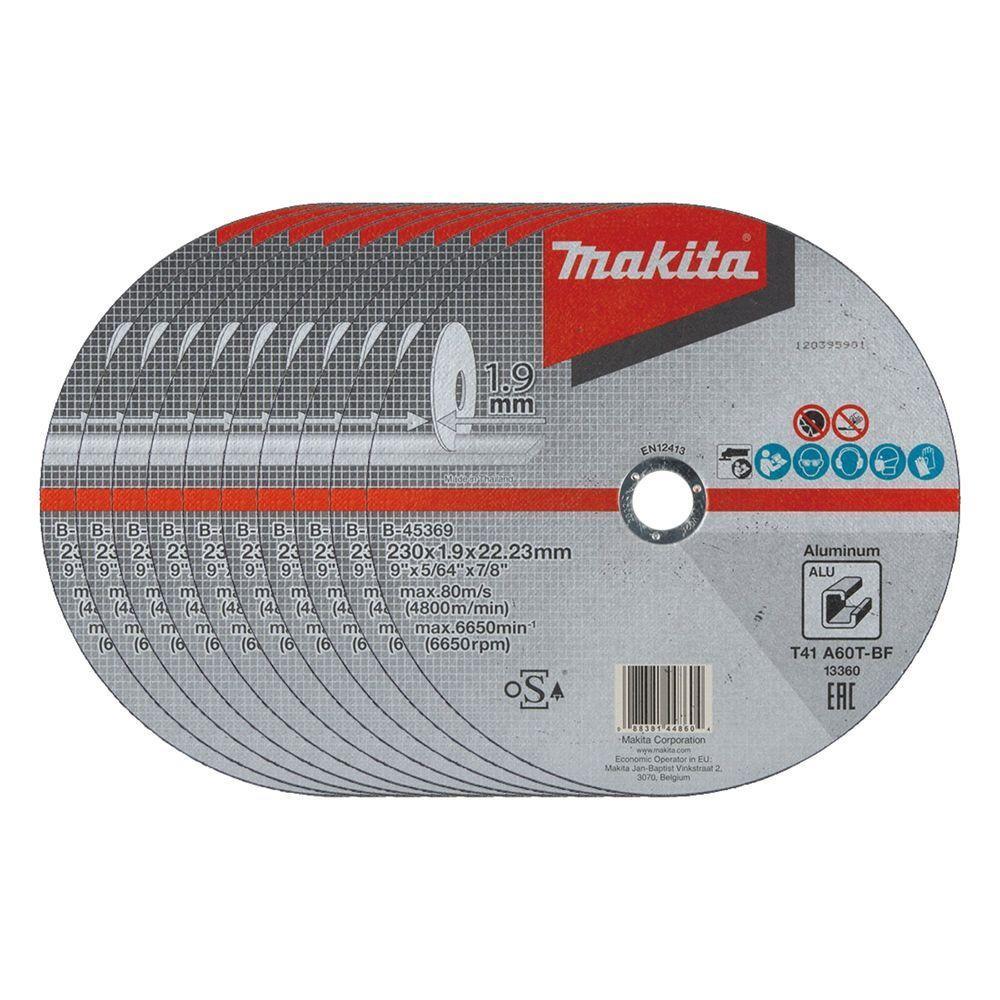 Disco De Corte Para Aluminio 230mm Makita B-45369 - 10 Unidades - 1