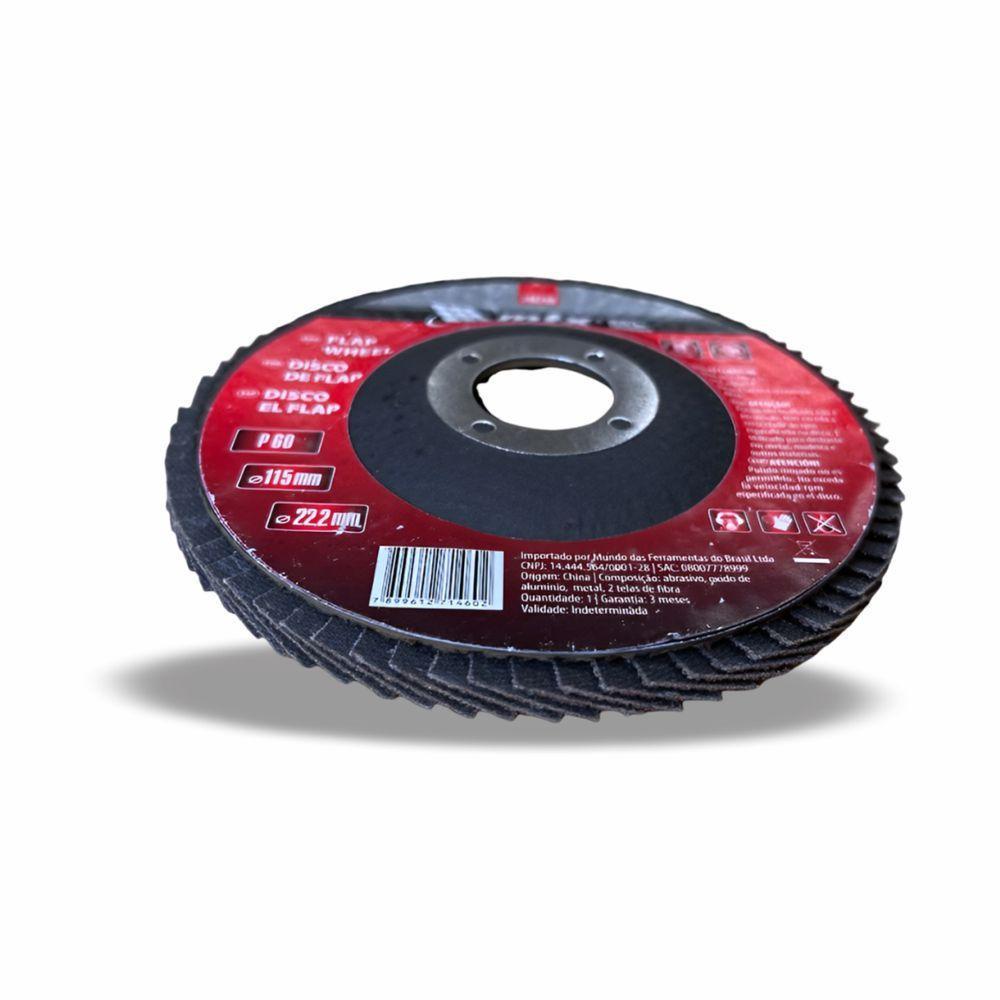 Disco De Lixa Flap 4.1-2 115x22mm Grão 60 Mtx 740289 - 3