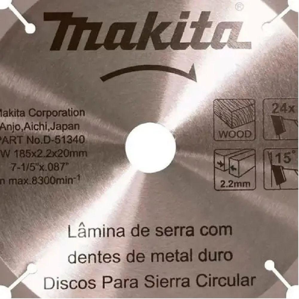 Disco De Serra Circular Makita D-51340 185mm 24 Dentes Para Madeira - 2