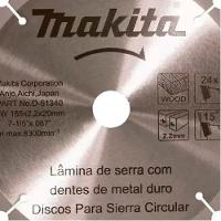 Disco De Serra Circular Makita D-51340 185mm 24 Dentes Para Madeira - 2