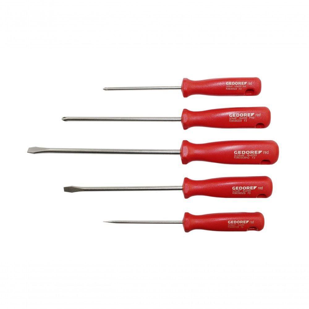 Jogo De Chaves Fenda E Phillips Gedore Com 5 Peças R38001005 - 1