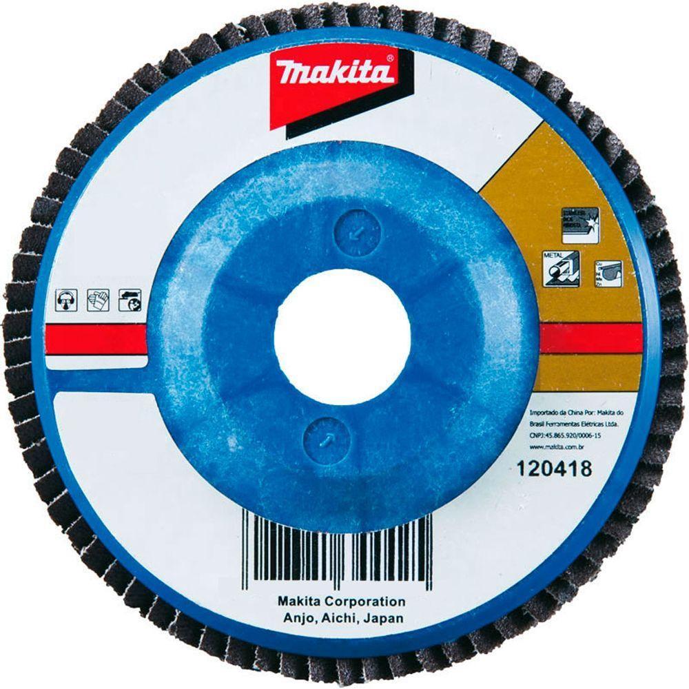 Disco De Lixa Flap 180x22mm Grão 60 Para Metais E Inox Makita D-36435 - 1