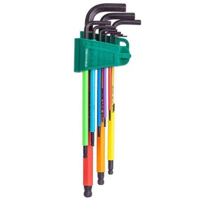 Jogo Chave Allen Longa Abaulada 1.5-10.0mm Coloridas Sata St09101chbsj