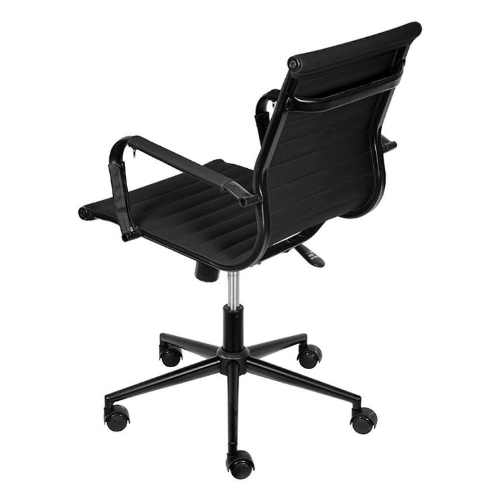 Cadeira De Escritório Eames Dark Esteirinha Baixa - Preta - 3