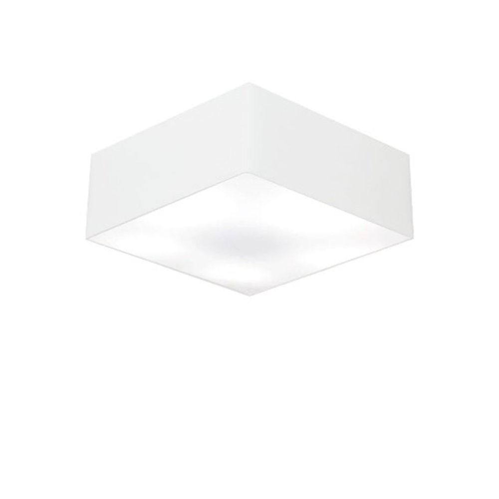 Plafon Quadrado Md-3050 Cúpula Em Tecido 12/40x40cm Branco - Bivolt - 1