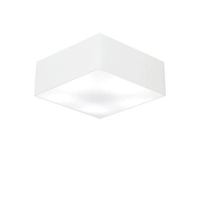 Plafon Quadrado Md-3050 Cúpula Em Tecido 12/40x40cm Branco - Bivolt