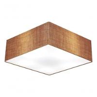 Plafon Quadrado Md-3002 Cúpula Em Tecido 15/50x50cm Palha - Bivolt - 3