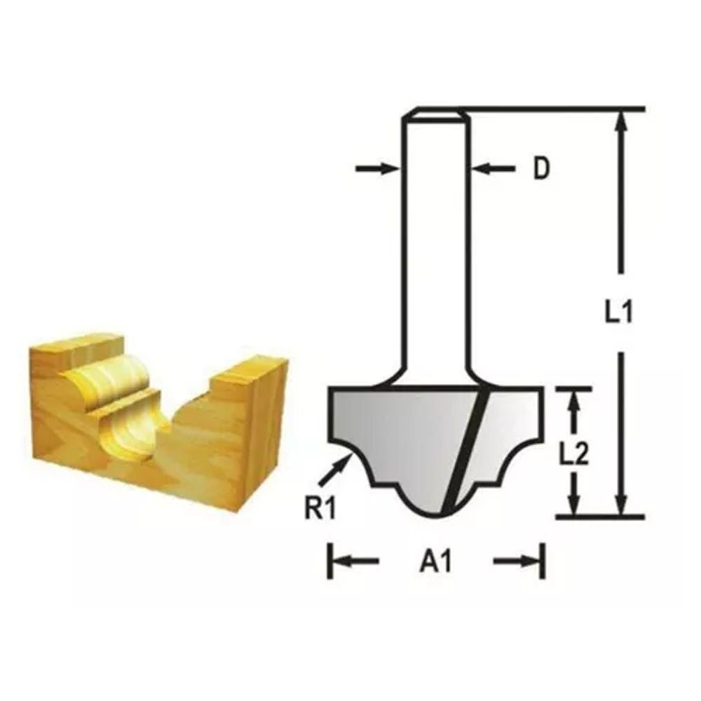 Fresa Para Tupia Imersão 3-4 Haste 1-4 Makita D-49688 - 2
