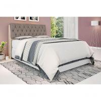 Cabeceira Box Casal Isis Amarula Com Capitonê Bege Escuro - 2