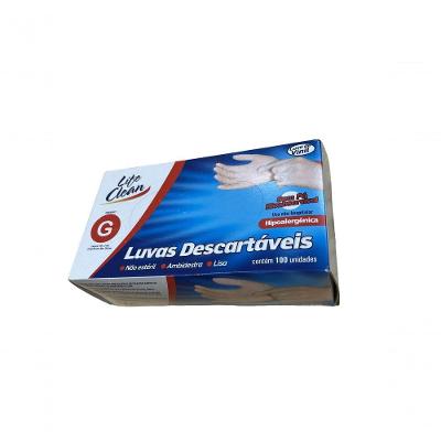Luva De Vinil Para Procedimentos Sem Pó 100 Peças Carmex 1201 G