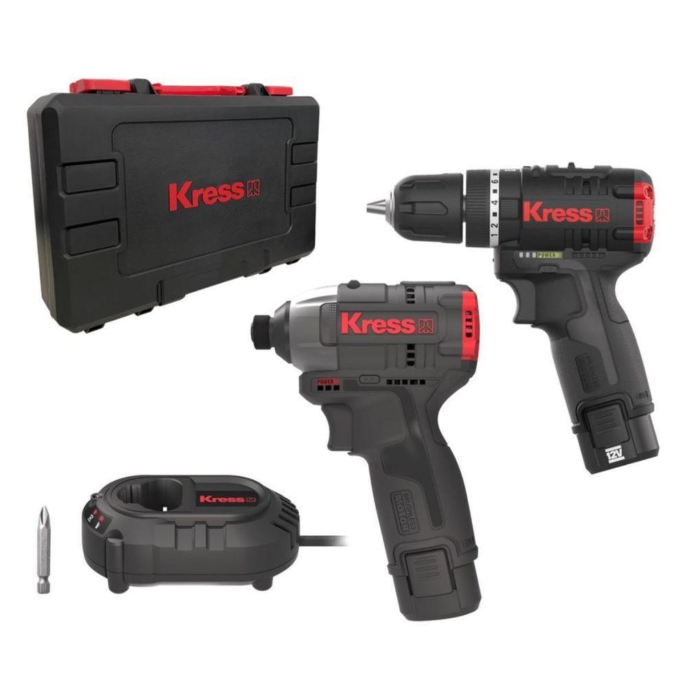 Kit Kress 12v Brushless Kuc12 + Kub50.2 – Combo Potente, Resistente E Profissional Para Máxima Perfo - 1