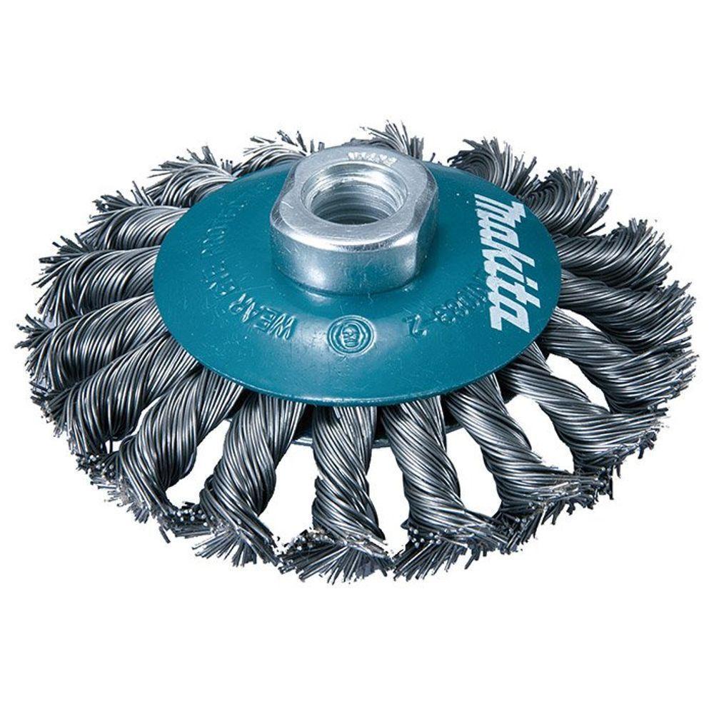 Escova De Aço Tipo Cônica Fio Trançado 100mm M14 Makita D-55407 - 5 Unidades - 2