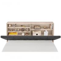 Cabeceira Box Casal Isis Amarula Com Capitonê Preto - 3