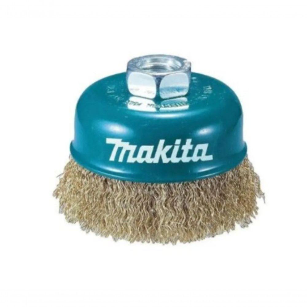 Escova De Aço Tipo Copo 75mm Fio Ondulado Makita D-55354 - 1