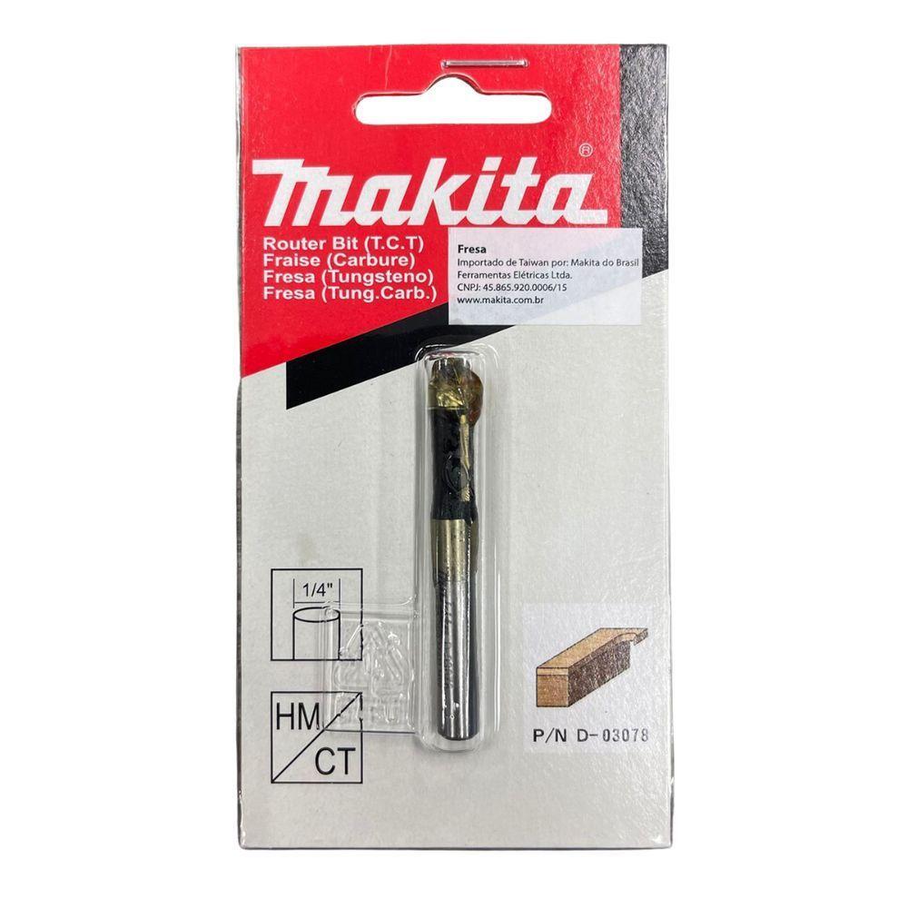 Fresa Para Tupia Dupla Rolamentada Rebaixo Em Fórmica 1-4 Makita D-03078 - 2