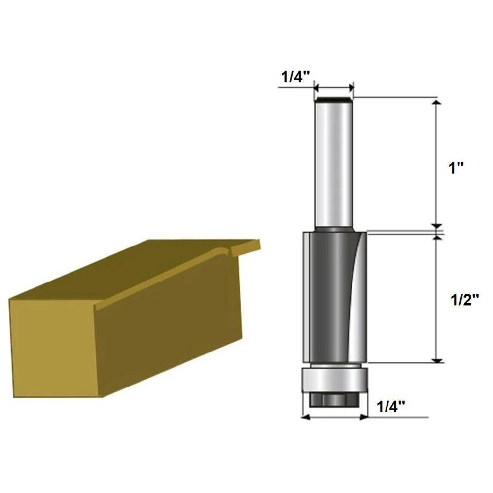 Fresa Para Tupia Dupla Rolamentada Rebaixo Em Fórmica 1-4 Makita D-03078 - 3