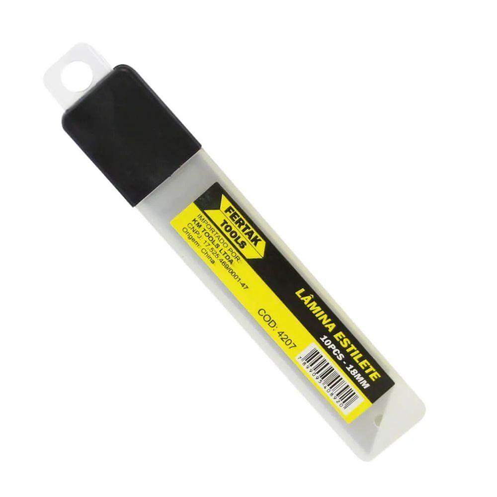 Lâmina Para Estilete 18x100mm 10 Peças Fertak 4207 - 2