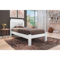 Cama Solteiro Letícia Branco Com Colchão - 2