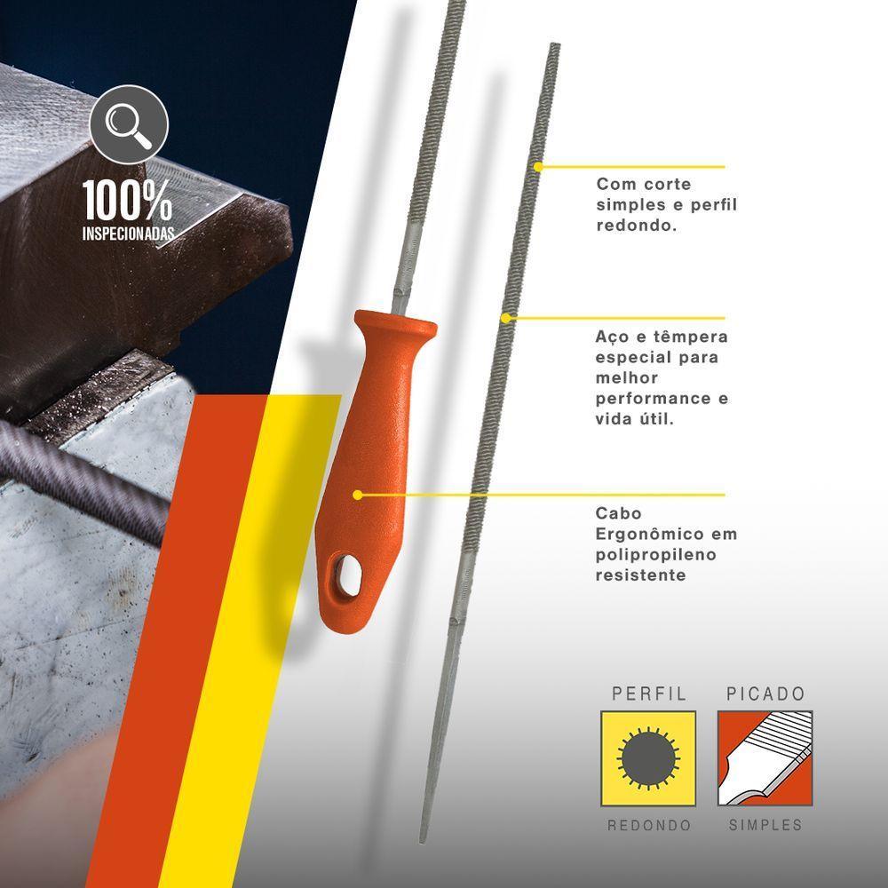 Lima Redonda Bastarda 8 Nicholson Com Cabo 11904bc - 3