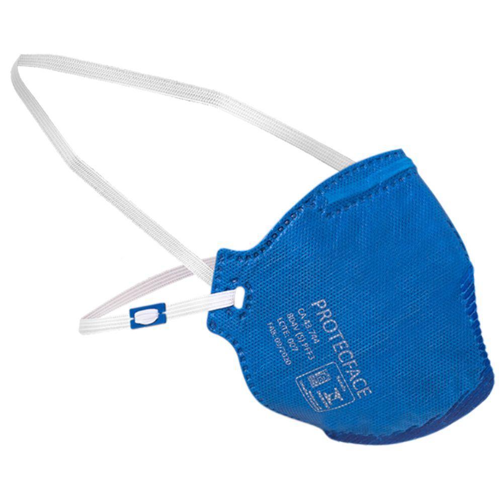Mascara-respirador Dobrável Pff-2 Com Valvula Azul Protec - 10 Peças - 2