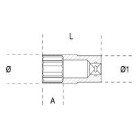 Soquete Sextavado Encaixe 1-2 11mm Longo Beta C920al 009230627 - 2