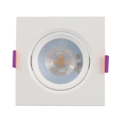 Spot Led Embutir Quadrado 85mm 5w 6500k Demi 9734 Branco