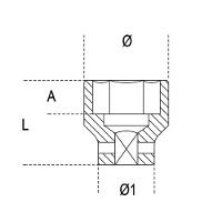 Soquete De Impacto Sextavado Encaixe 1-2 19mm Beta 720 007200019 - 2