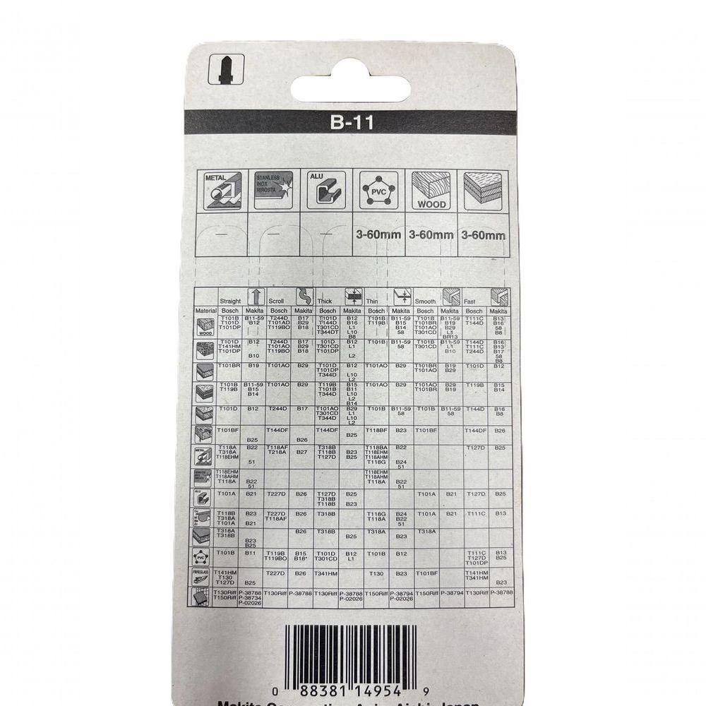 Jogo De Laminas De Serra Tico-tico Para Madeira B11 Makita A-85634 - 5