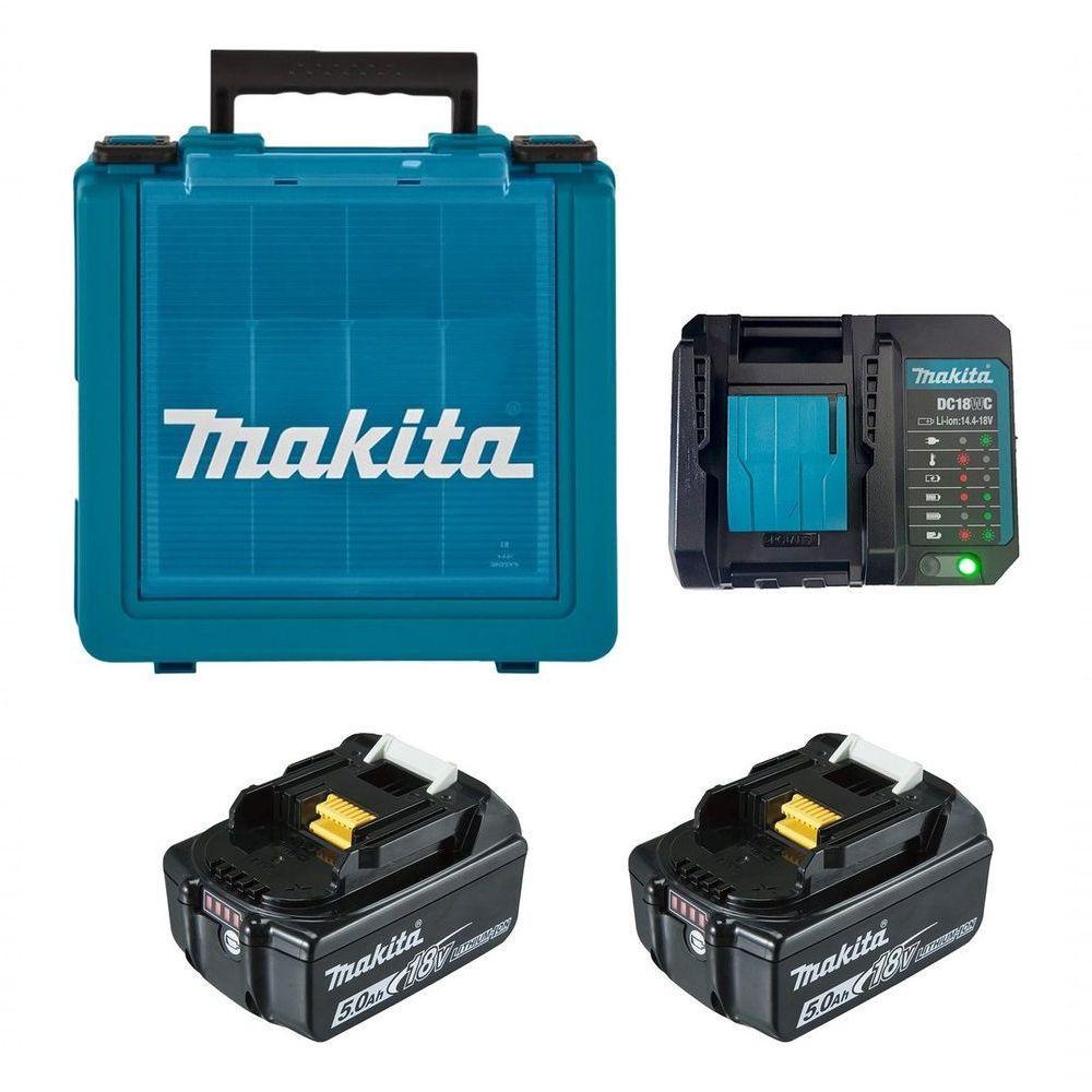 Kit De Energia 18v Lxt Makita Kitmak1850b 02 Baterias 5ah + Carregador - 1