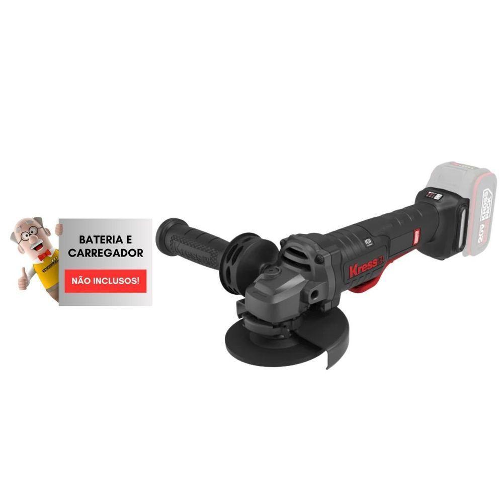 Esmerilhadeira Angular Kress 20v 115-125mm Kuh04.91 – Potente E Resistente - 6