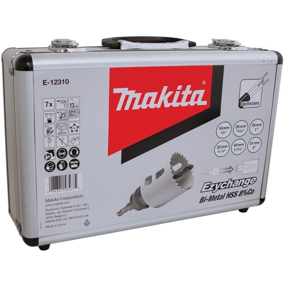 Jogo Serra Copo Ar 16-51mm 7 Peças Com Maleta Makita E-12310 – Corte Preciso E Resistência - 5